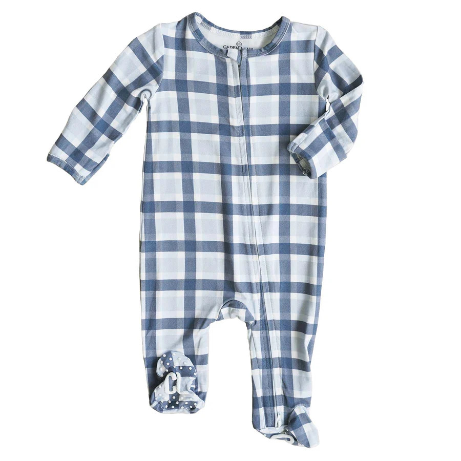 Printed Zipper Footies for Boys | Caden Lane