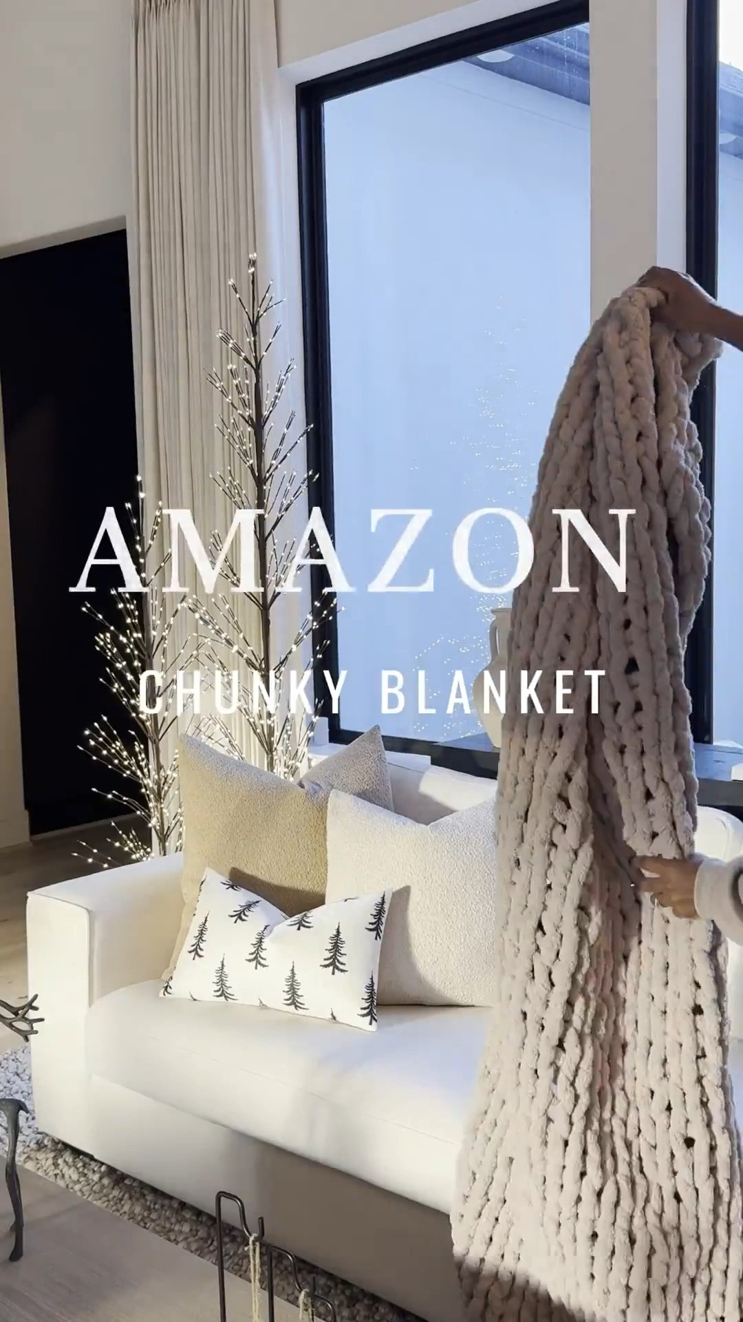 30 colors AND 6 sizes‼️ 🫢 can you believe! From 40x40In to 80x90In - large enough for your bed! 🎉 

Adding a chunky blanket to your space is a simple way to create a cozy atmosphere during the Holiday season. Color in video is Taupe in 40x60In which is a great size for a sofa! 

Pillows & Inserts: 

Largest is in the Color Camel 24x24 Inch with a 26x26 Inch down insert… 24 Colors to choose from! 🤎

Medium sized is in the Color Beige Comes in 24 colors! - 20x20 Inch with a 22x22 Inch down insert

Lumbar is in the Color black with a - 20x12 Inch with a 22x12 Inch down insert 🫶🏽😊

#LTKHoliday #LTKHome #LTKStyleTip