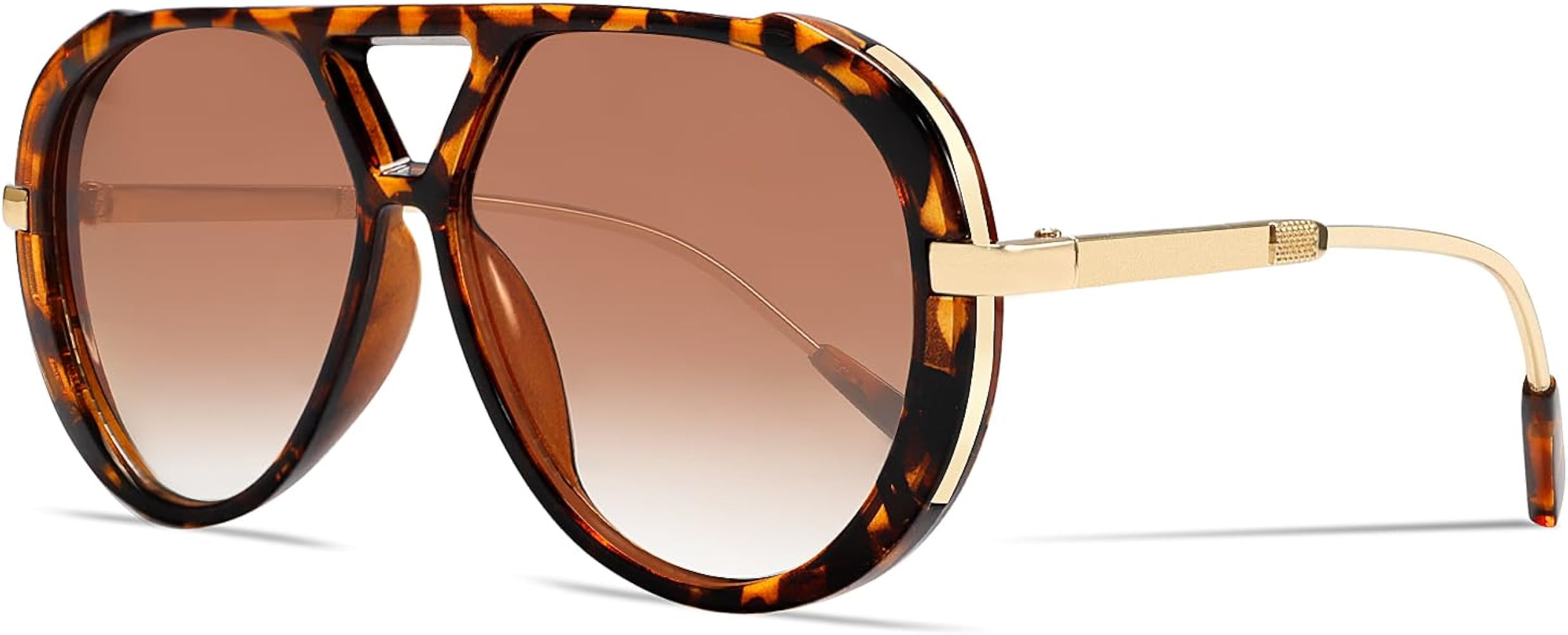 Retro Gold Aviator Sunglasses for Women Men, 2025 Metal Oversized 70s Aviators Black Sun Glasses | Amazon (US)