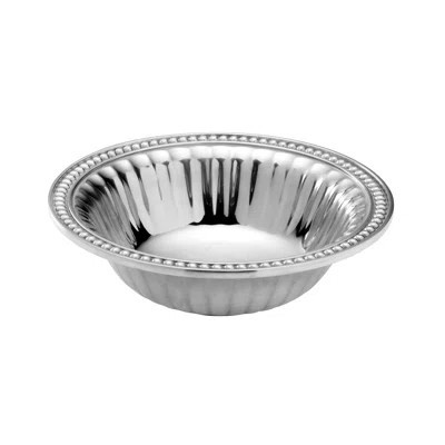 Wilton Armetale Flutes and Pearls Round Snack Bowl, 8-Inch, Silver | Wayfair North America