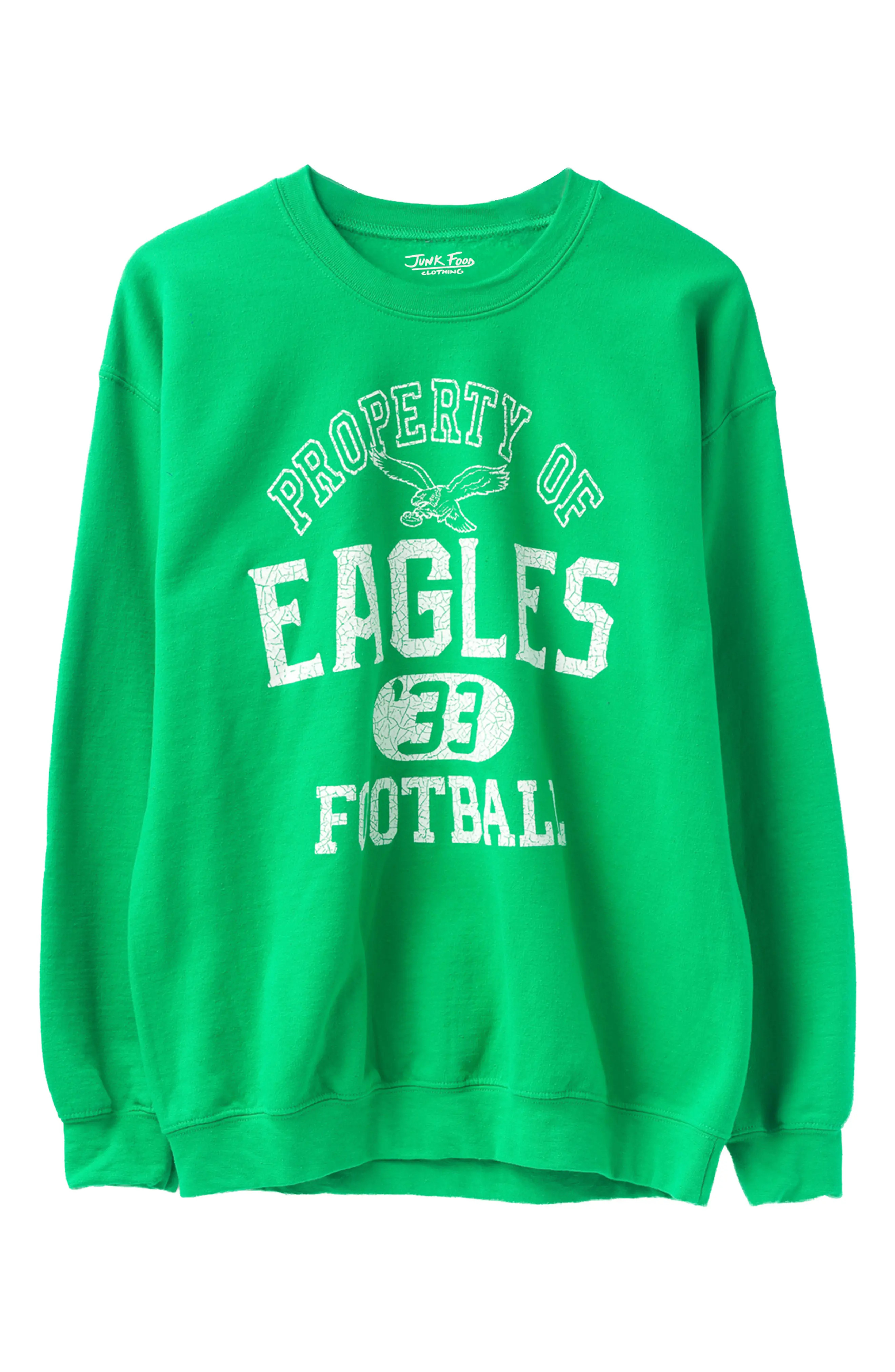 Junk Food Philadelphia Eagles Property of Flea Market Crewneck Sweatshirt | Nordstrom | Nordstrom