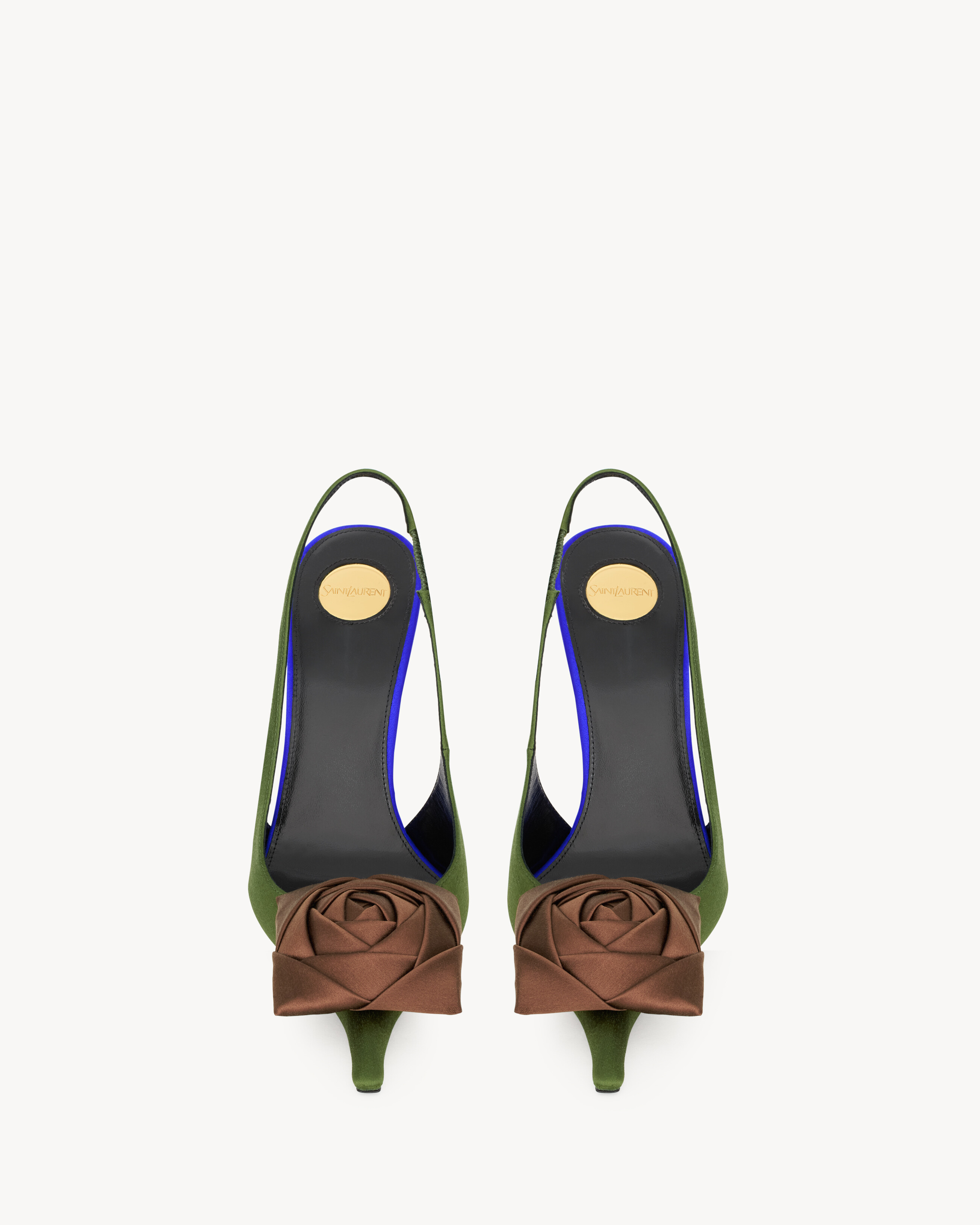 AMALIA slingback pumps in satin crepe | Saint Laurent Inc. (Global)