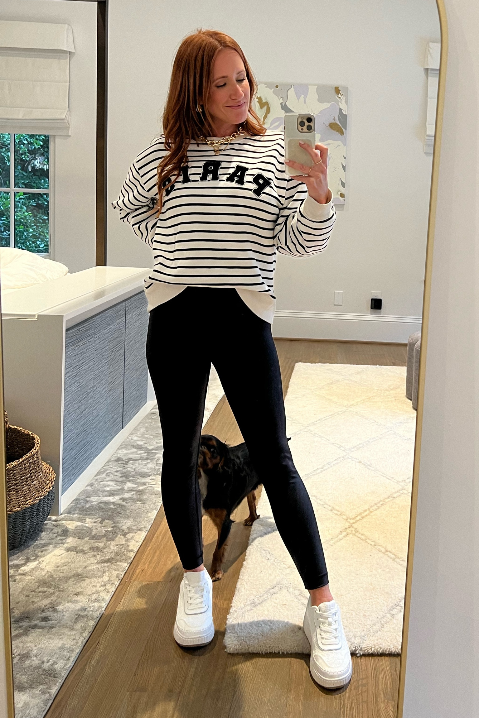 And now, back to our regularly scheduled sweatshirt, leggings and  sneakers 🤍🖤

Theee are my favorite faux leather leggings from Amazon - they are a steal & a showstopper! I also found these adorable sneakers on Amazon. They have a little bit of a platform which is great for us shorties! They are low on stock so I am linking 2 other affordable pairs too!

SIZING:
S sweatshirt // S leggings // shoes run big -I had to exchange for a half size down.  

#LTKfindsunder50 #LTKover40 #LTKstyletip