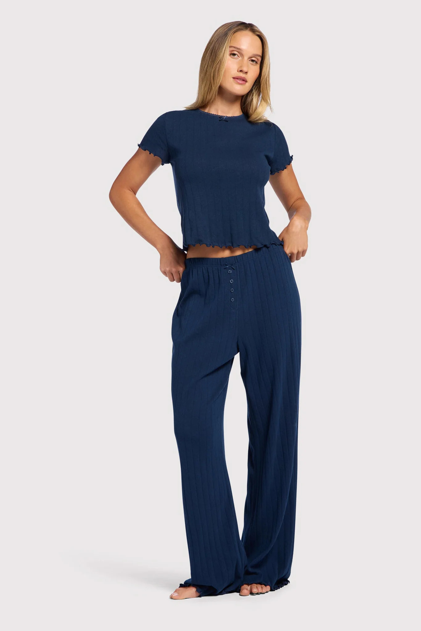 Pointelle Pajama Pant Set | nuuds