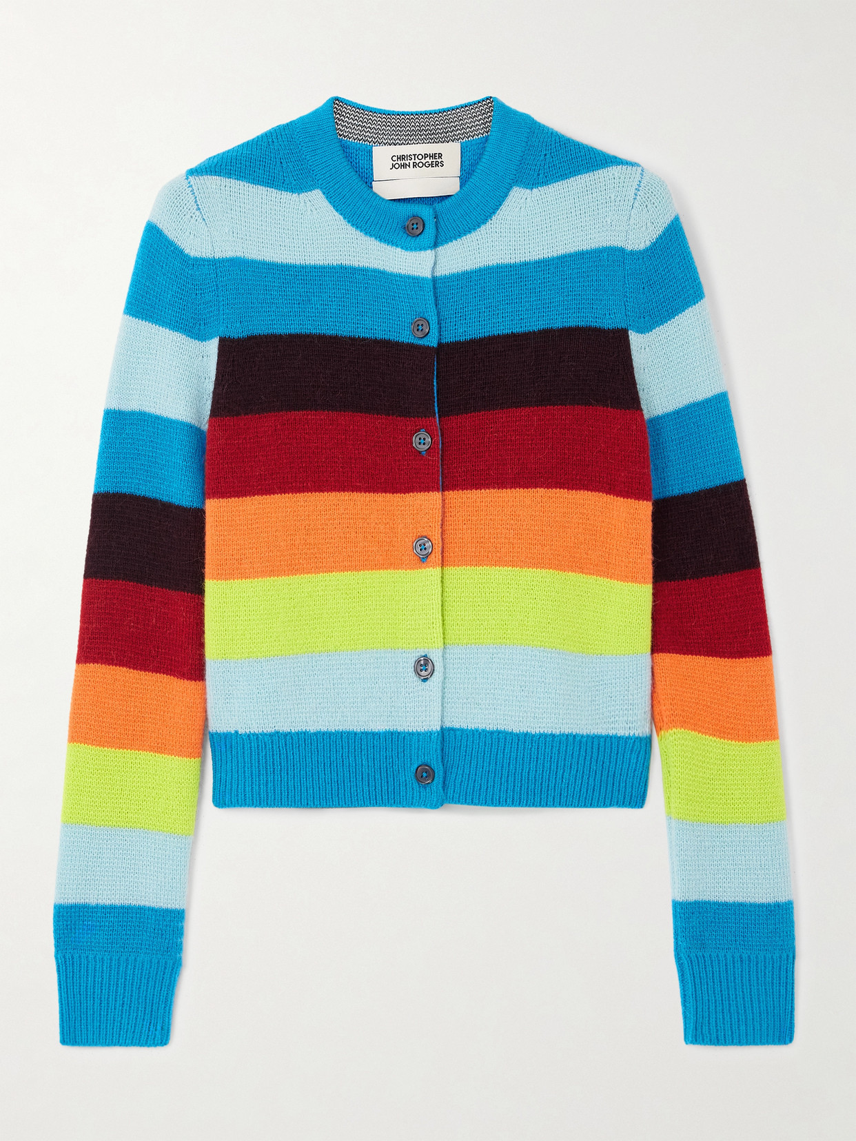 Christopher John Rogers - Striped Knitted Cardigan - Multi | NET-A-PORTER (US)