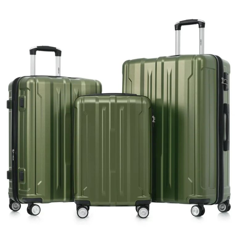 3 Pcs Hardside Luggage Sets,  Modern Lightweight Expandable Luggage Set of 3 with 8 Double Spinne... | Walmart (US)