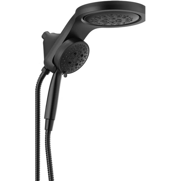 HydraChoice Hydrorain 5 Spray Dual Shower Head and Handheld Shower with H2Okinetic 2.5 GPM | Wayfair North America