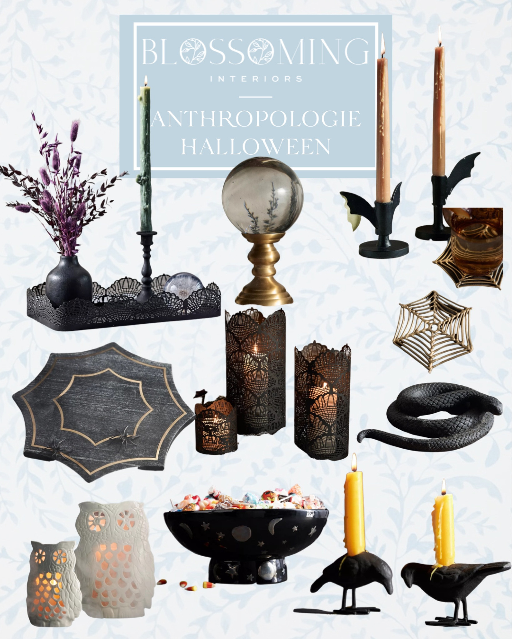 Loving all of the new Halloween decor at Anthropologie. The lace pattern on the gray and hurricanes is really beautiful. 

#LTKSeasonal #LTKFind #LTKhome