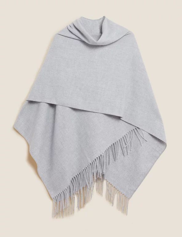 Woven Tassel Poncho | M&S Collection | M&S | Marks & Spencer (UK)