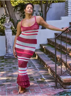 Studio Fringe Knit Maxi Dress | Torrid (US & Canada)