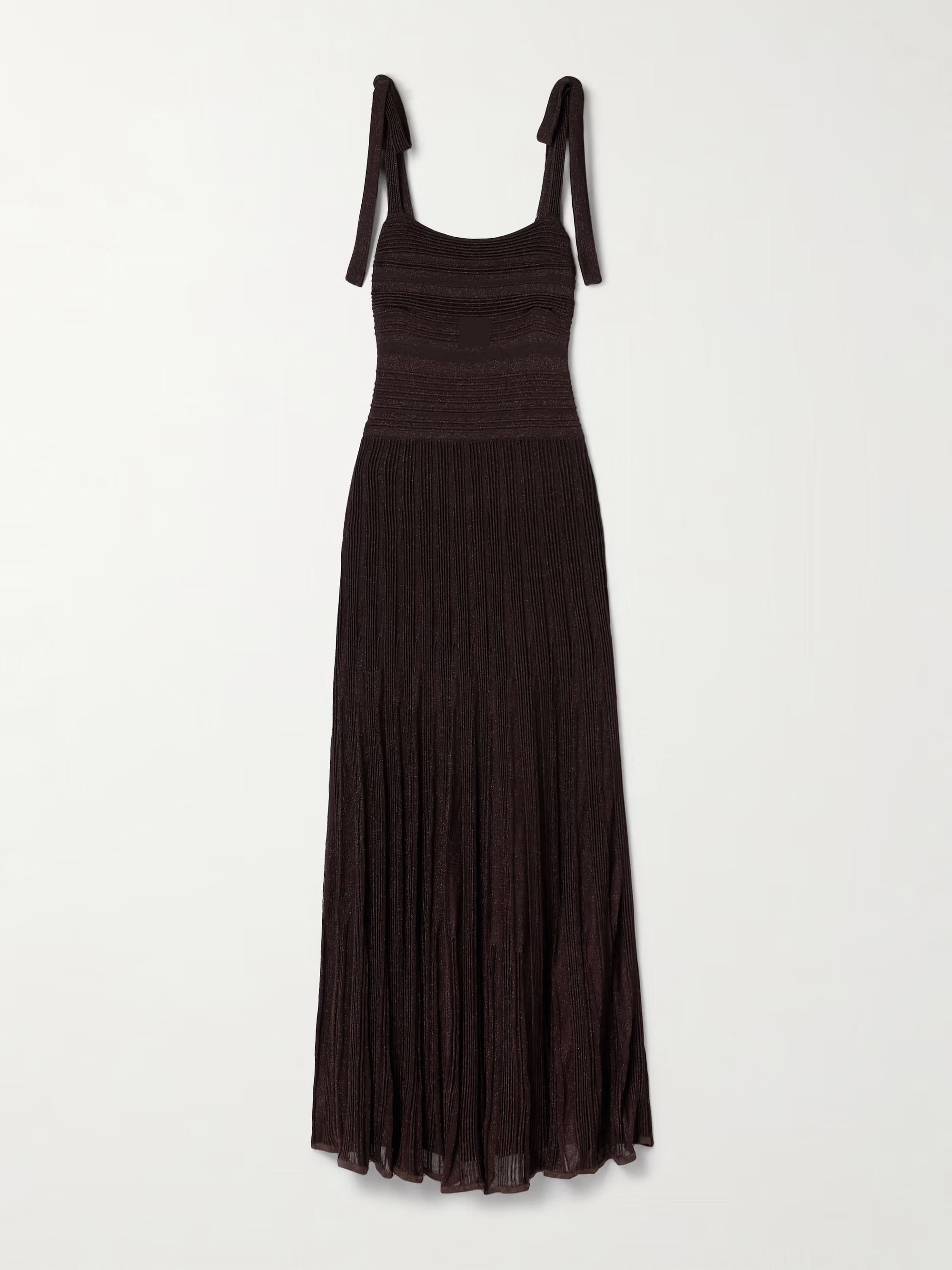 Lucky metallic ribbed stretch-knit maxi dress | NET-A-PORTER (UK & EU)