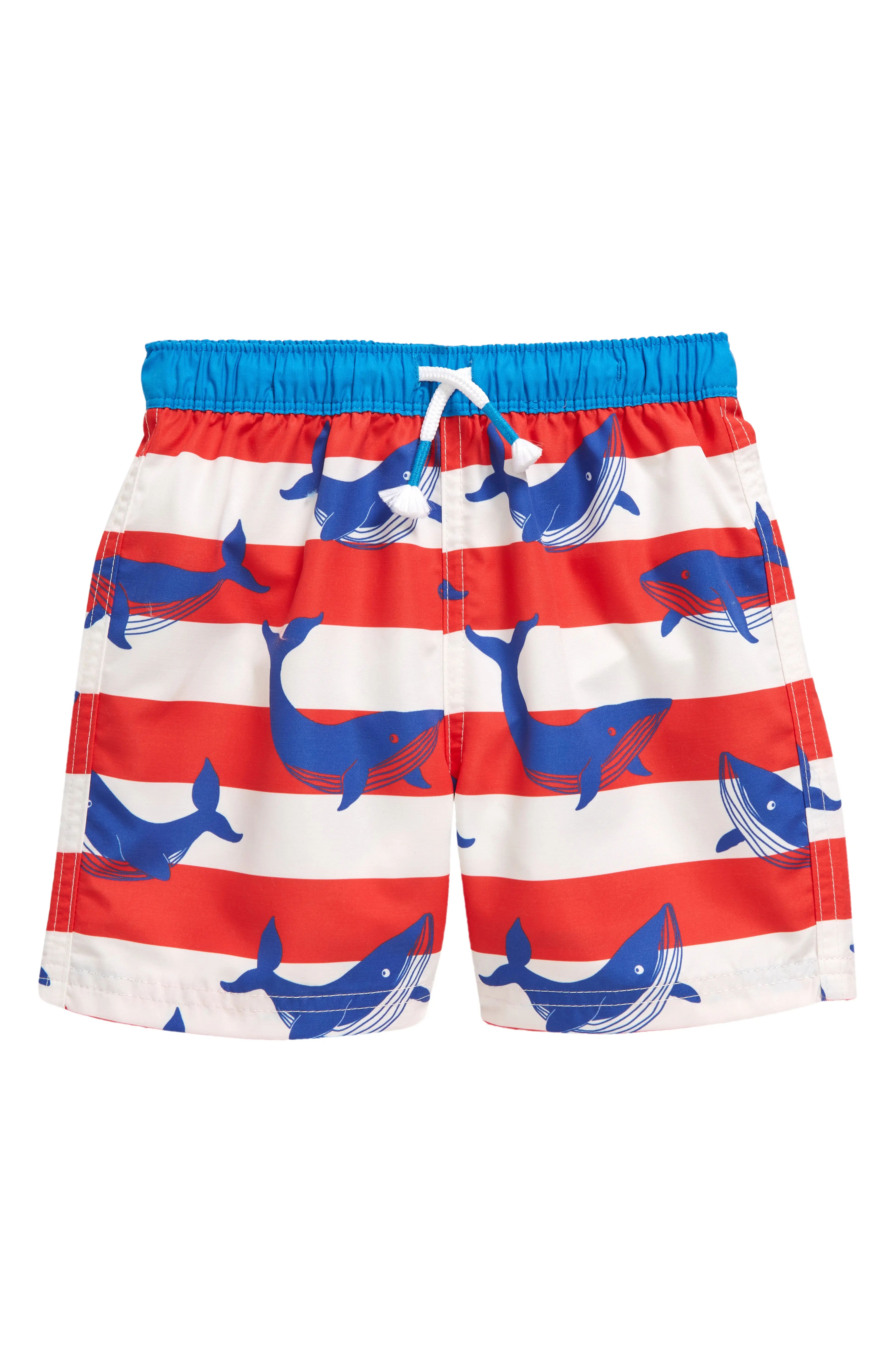 Kids' Whale Stripe Swim Trunks | Nordstrom