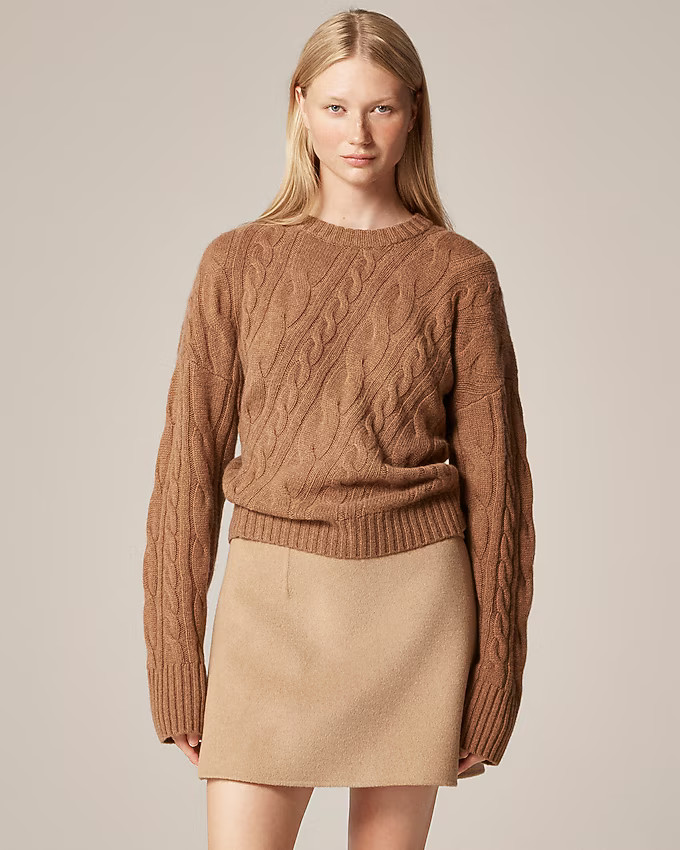 Spring Street cashmere twisted cable-knit sweater | J. Crew US
