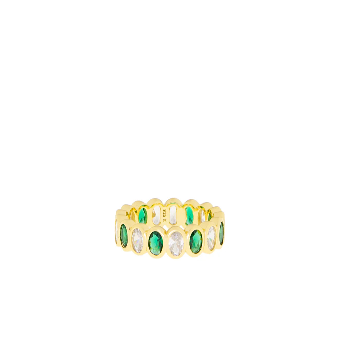 sterling oval baguette ring | Marlyn Schiff
