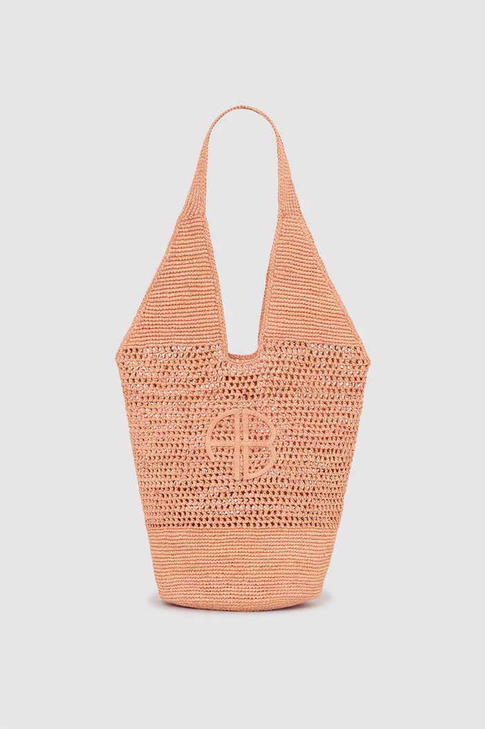 Leah Hobo Bag Plain Raffia - Black | Anine Bing