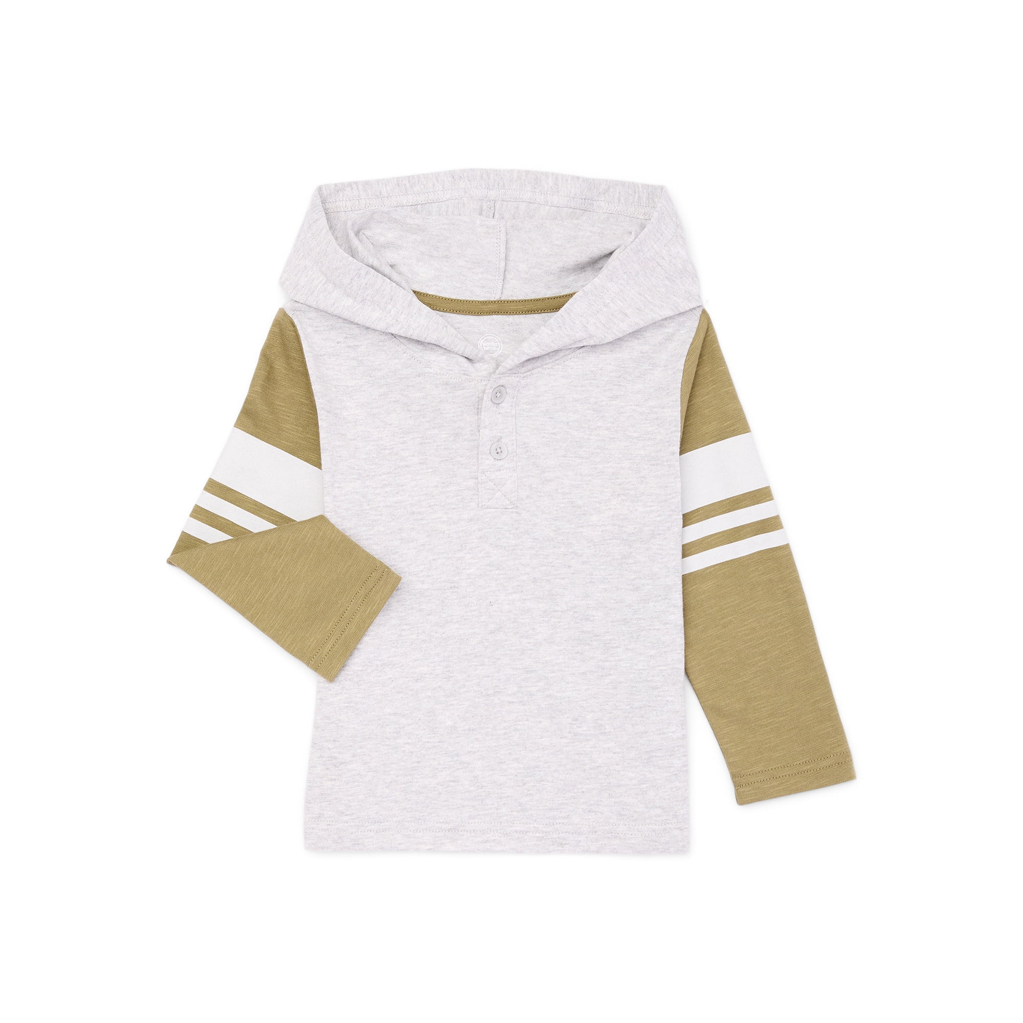 Wonder Nation Toddler Boy Hooded Tee with Long Sleeves, Sizes 12M-5T | Walmart (US)