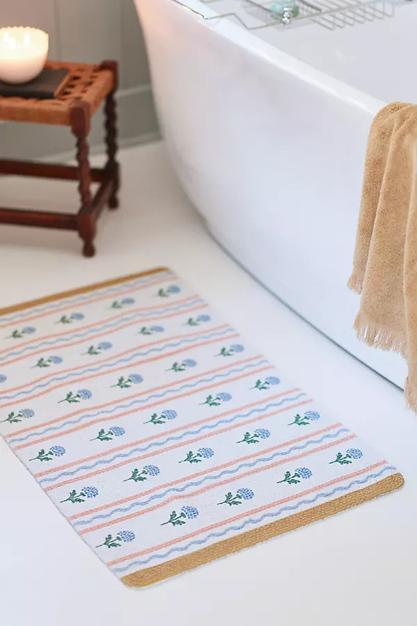 Tess Cotton Printed Bathmat | Anthropologie (US)