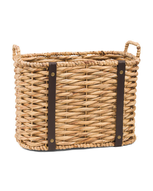 Small Twisted Rectangle Basket With Handles | TJ Maxx
