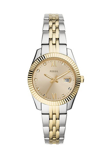 Scarlette Three-Hand Date Two-Tone Stainless Steel Watch | Fossil (US)
