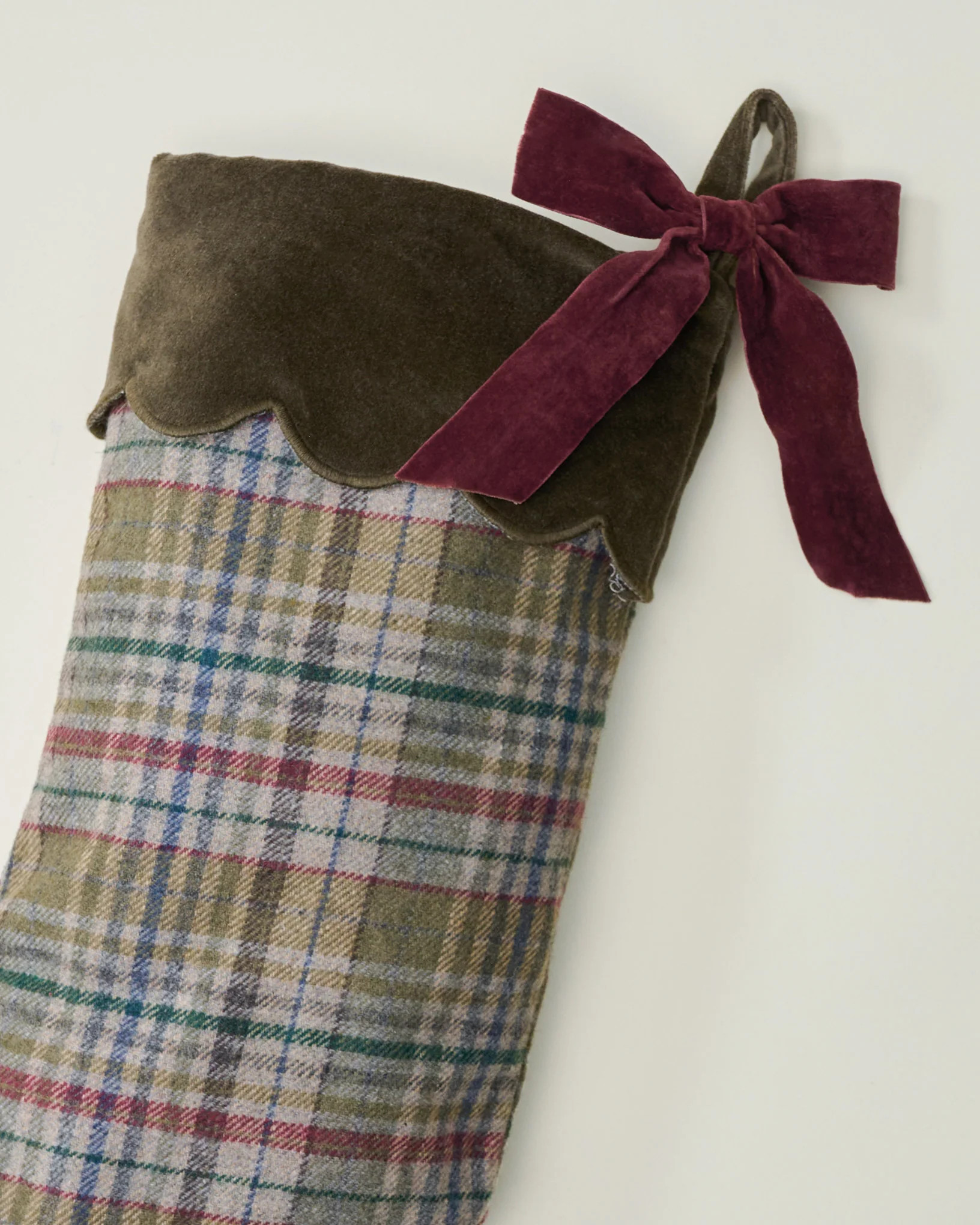 Natural Noel Plaid Stocking | Magnolia
