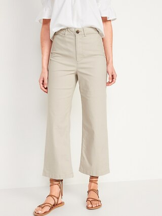 Extra High-Waisted Cropped Wide-Leg Pants for Women | Old Navy (US)