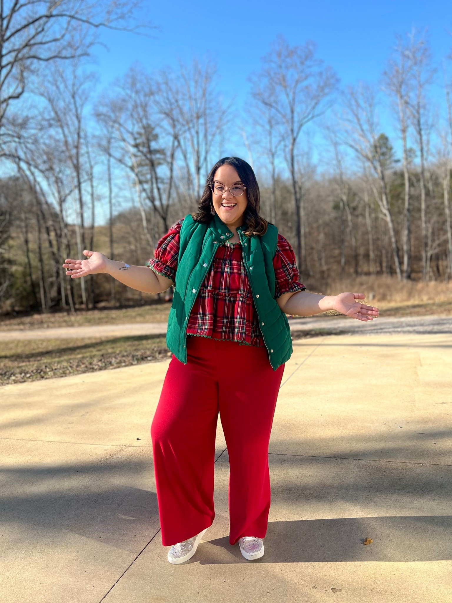Christmas church outfit 🎄
Comfortable, mom-approved, and perfect for celebrating the season ❤️

#LTKPlusSize #LTKootd #LTKHoliday