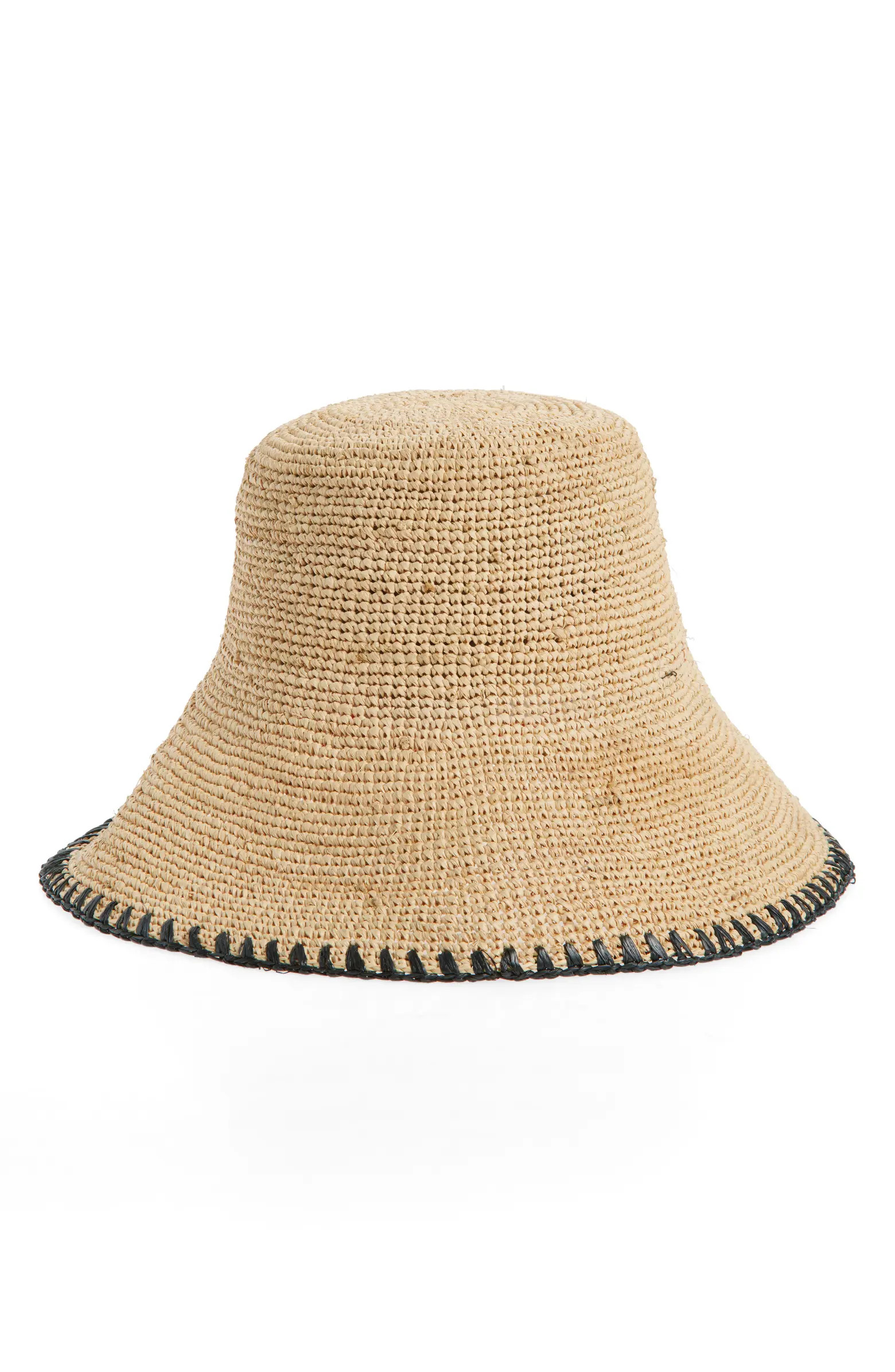 rag & bone Jade Packable Raffia Straw Bucket Hat | Nordstrom | Nordstrom