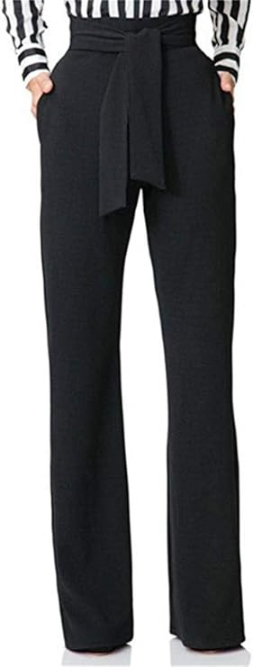 LKOUS Women's Stretchy High Waisted Wide Leg Button-Down Pants | Amazon (US)