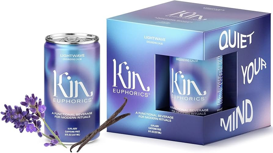 Lightwave by Kin Euphorics, Non Alcoholic Spirits, Ready to Drink, Nootropic, Botanic, Adaptogen ... | Amazon (US)