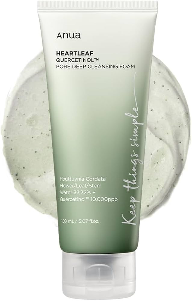 ANUA Heartleaf Quercetinol Pore Deep Cleansing Foam, Facial Cleanser, for Double Cleansing, BHA, ... | Amazon (US)