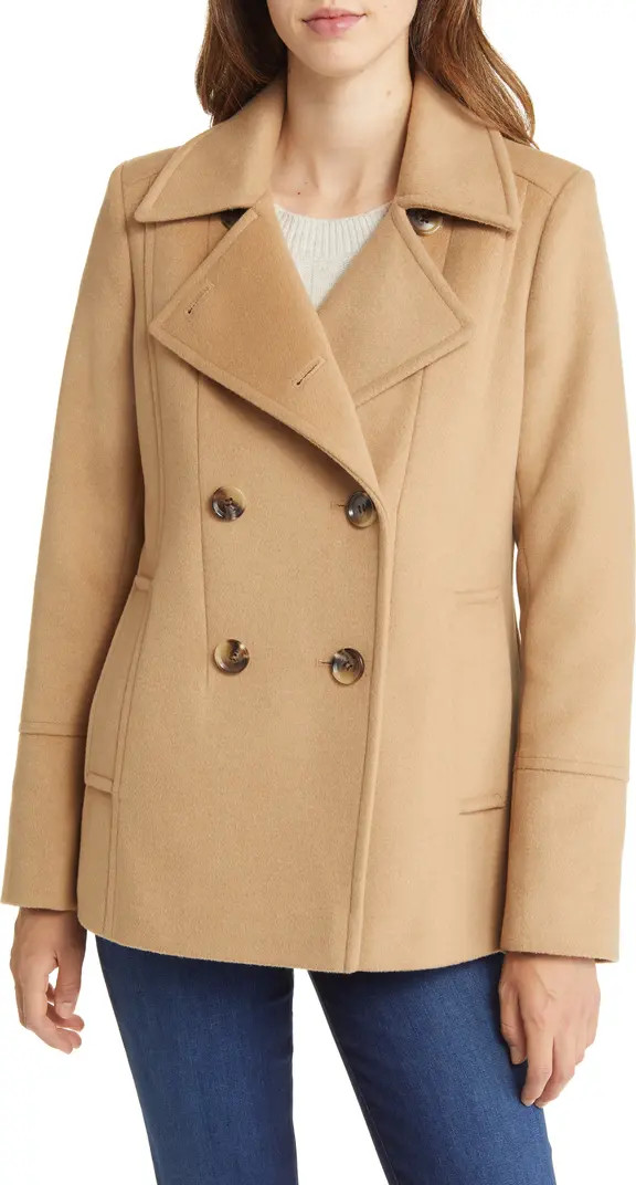 Sam Edelman Double Breasted Wool Blend Peacoat | Nordstrom | Nordstrom
