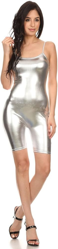 Stretch Cotton Bodysuit Women's Teamwear Metallic and Cotton Camisole Short Unitard Bodysuit (&Pl... | Amazon (CA)