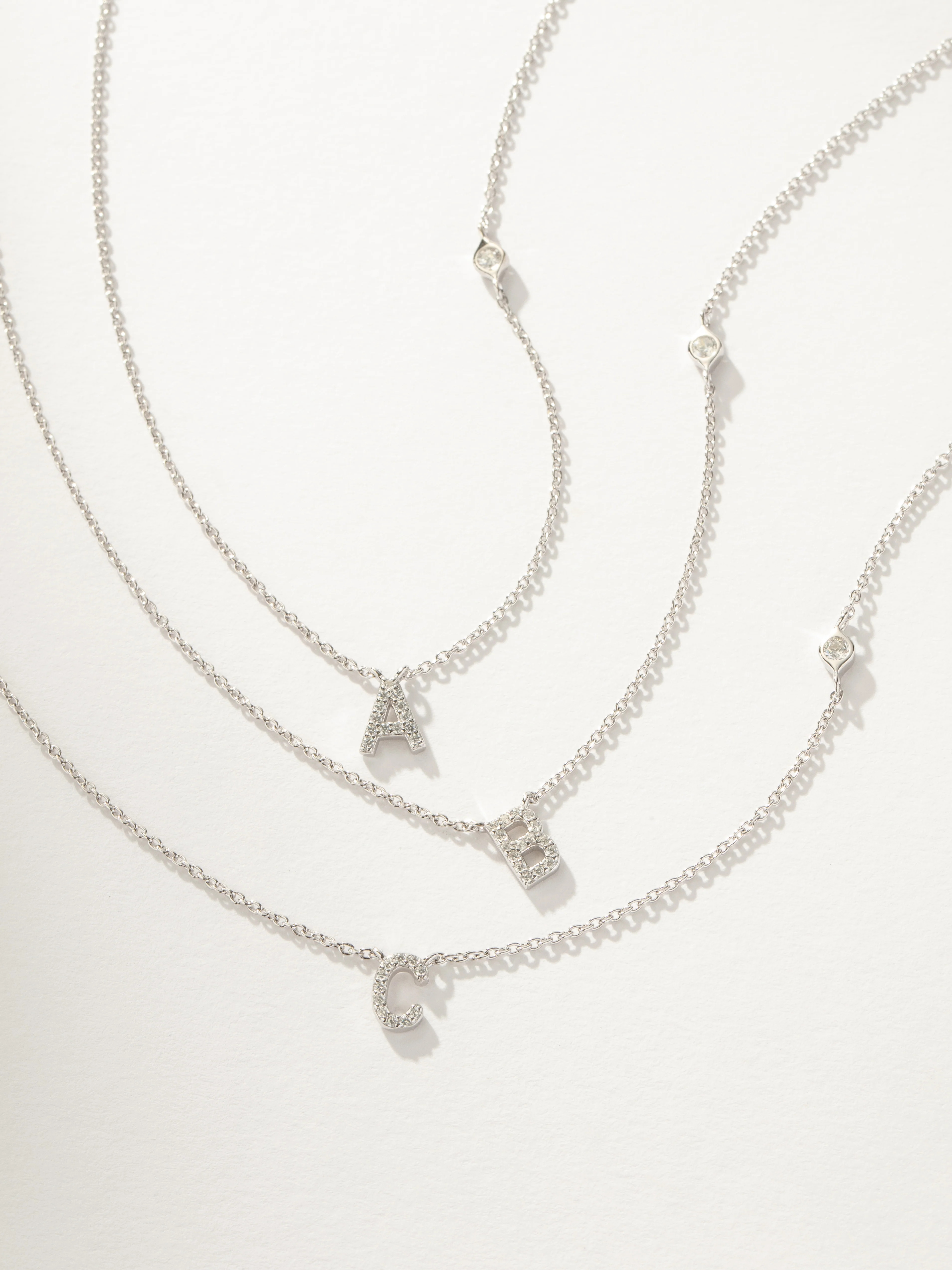 Gold Pavé Initial Necklace | Letter Necklace | Uncommon James | Uncommon James