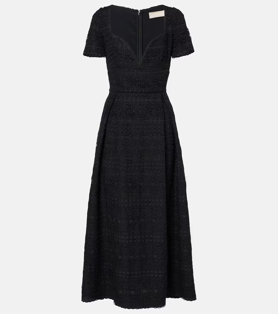 Elie Saab MacramÃ© midi dress | Mytheresa (INTL)