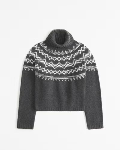Fairisle Wedge Turtleneck Sweater | Abercrombie & Fitch (US)