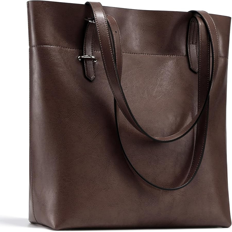 Vintage Genuine Leather Tote Bag for Women, Large Womens Shoulder Bag | Amazon (US)