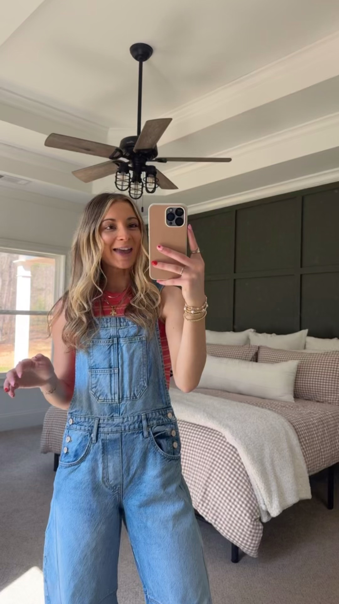 The outfit combo that will never fail you: a simple tank/tee + overalls 🤍 Easy, comfy, and always cute. Perfect for everyday errands, coffee runs, or casual spring outfits. 

#LTKSeasonal #LTKU #LTKootd