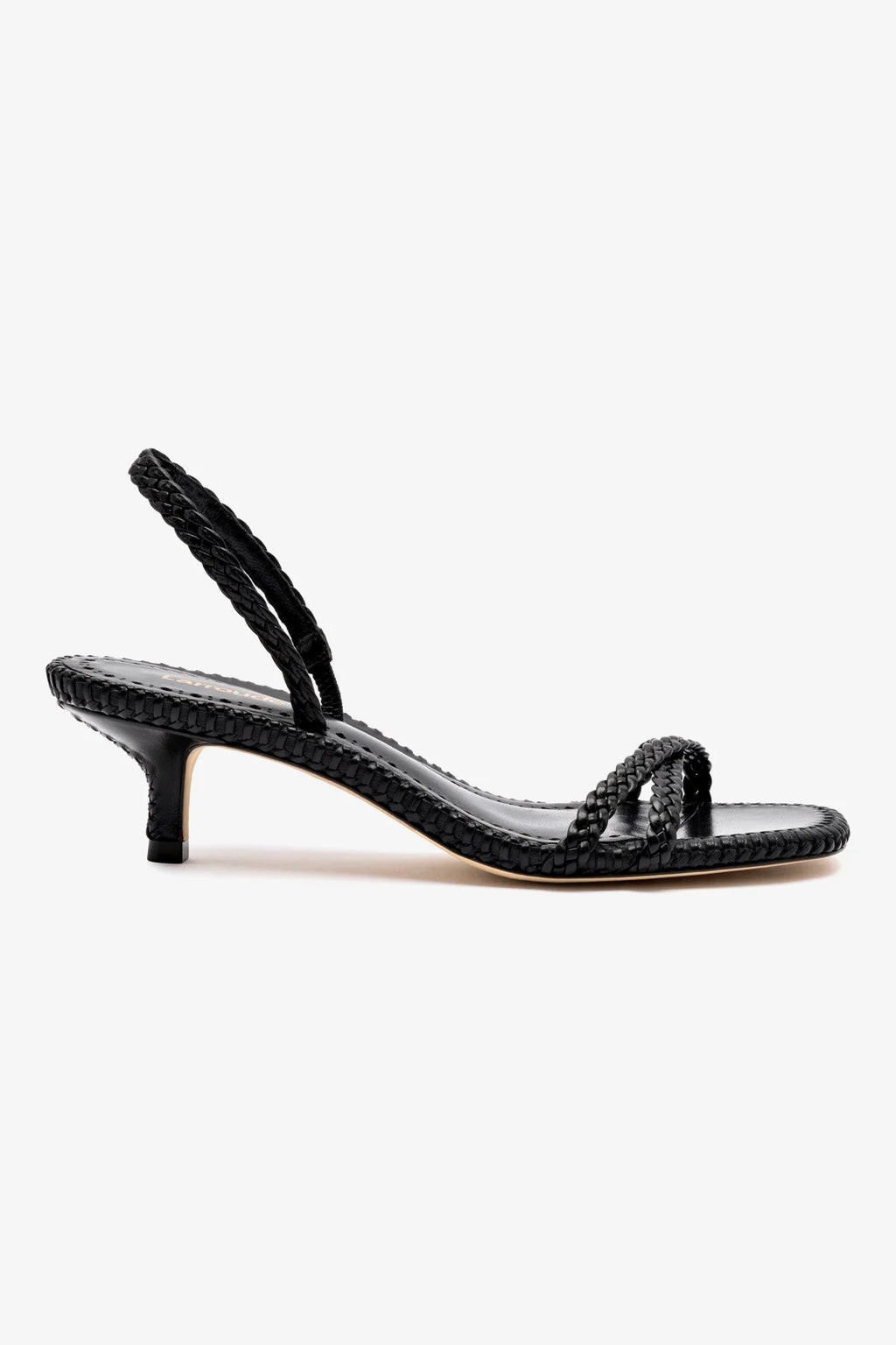 Mini Annie Sandal In Black Leather | Larroude