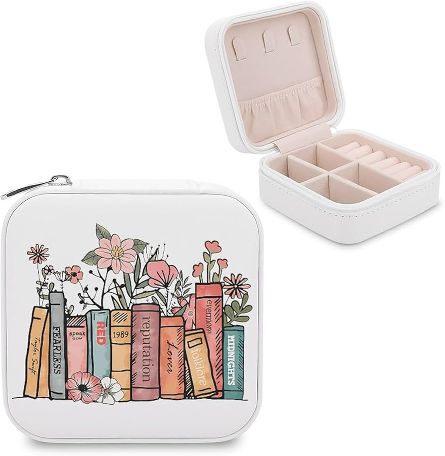 XZWDNFFH Taylor Merch Jewelry Box Small Travel Jewelry Case Stowable for Earrings Bracelet for Gi... | Amazon (US)