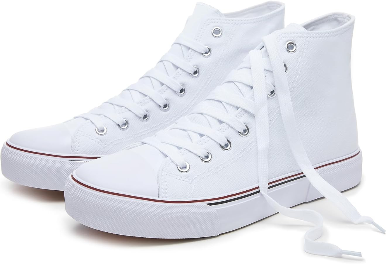 hash bubbie Unisex Fashion High top Sneakers Womens Classic High Tops Canvas Shoes Casual Tennis ... | Amazon (US)