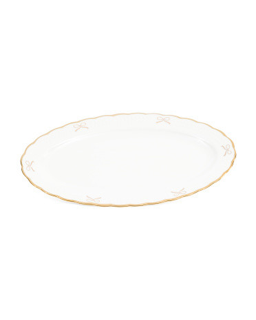 Bows Oval Serving Platter | TJ Maxx