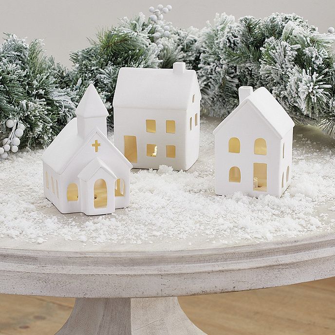 Ceramic Houses Christmas Lights | Ballard Designs, Inc.