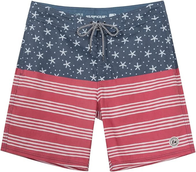 SURF CUZ Men's Vintage Cruzer Stretch Boardshort Chino Shorts | Amazon (US)