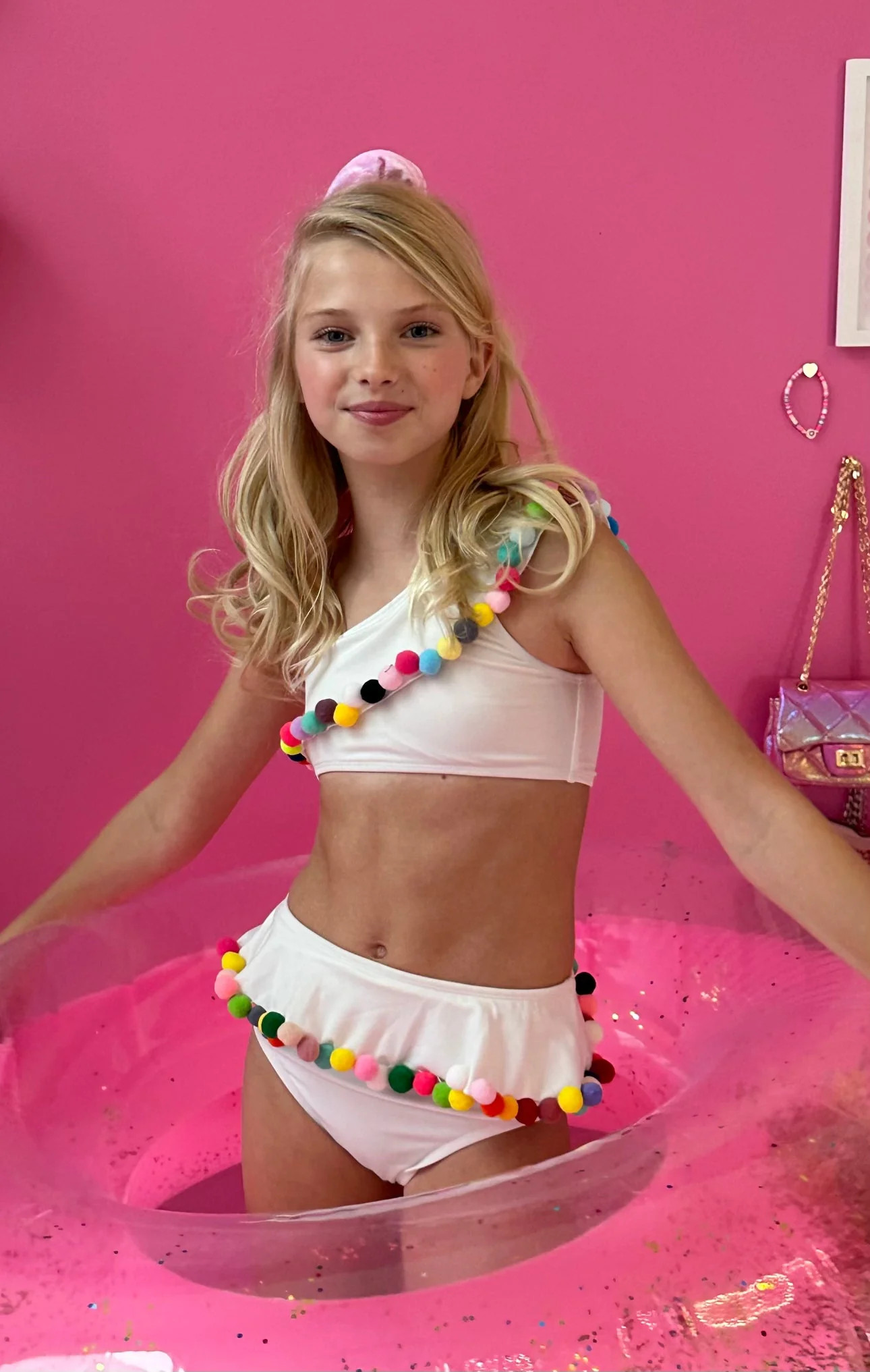 Rainbow Pompom Bikini | Lola + The Boys