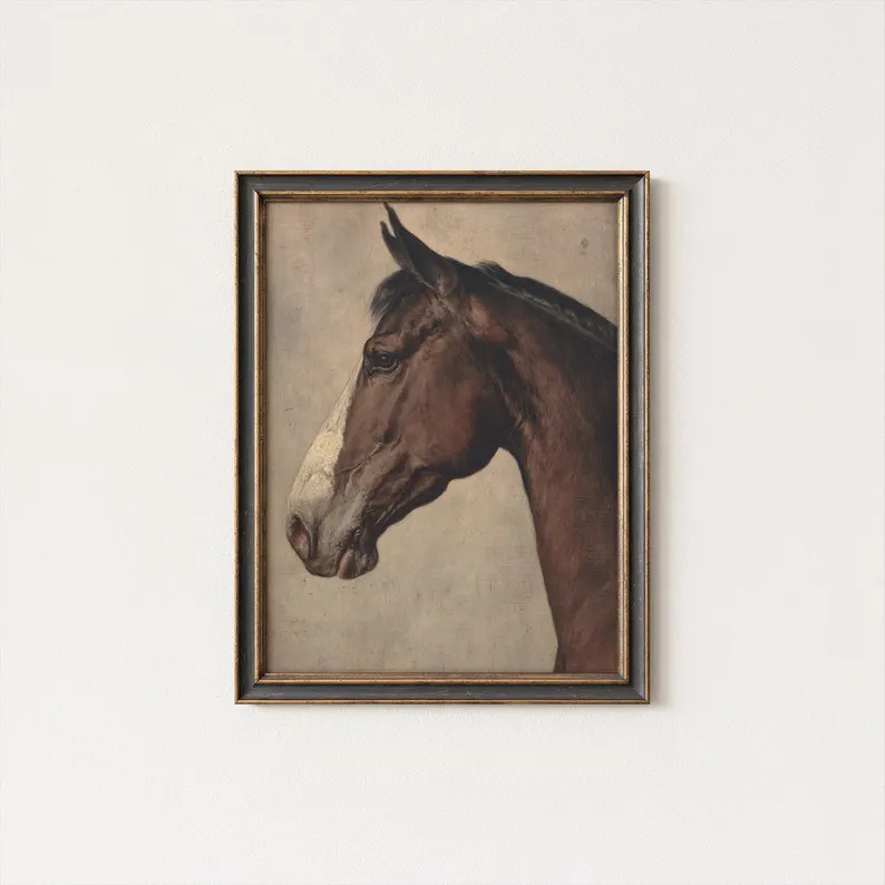 Vintage Horse Sketch Art Print: Majestic Brown Horse (digital Download) - Etsy | Etsy (Global)