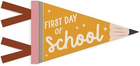 First Day of School Pennant Flag Felt Banner Sign, | First Day of School Decorations，Back to Sc... | Amazon (US)