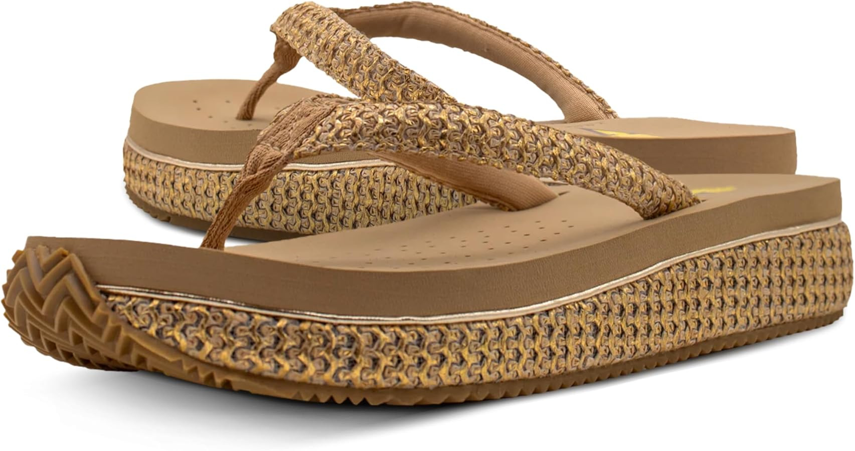 VOLATILE womens Palau Woven Thong Platform Sandal | Amazon (US)