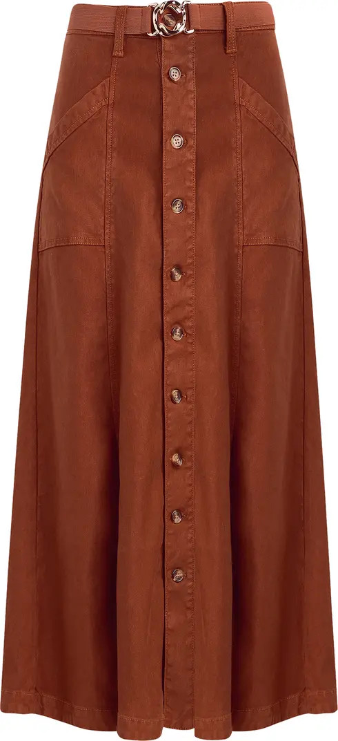 The Lila Linen Blend A-Line Skirt | Nordstrom