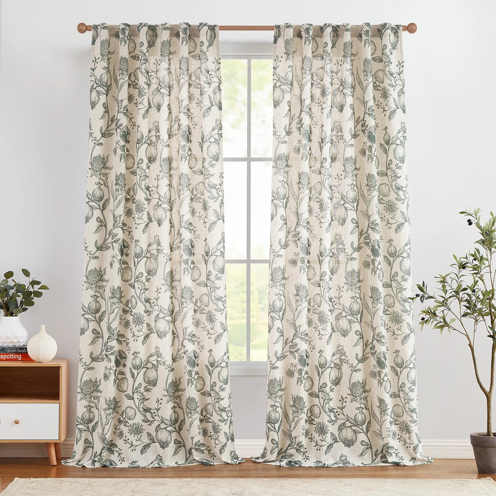 Nathnael Linen Blend Semi Sheer Curtain Pair (Set of 2) | Wayfair North America