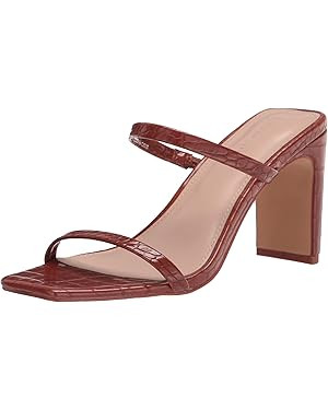 The Drop Women's Avery Square Toe Two Strap High Heeled Sandal | Amazon (US)